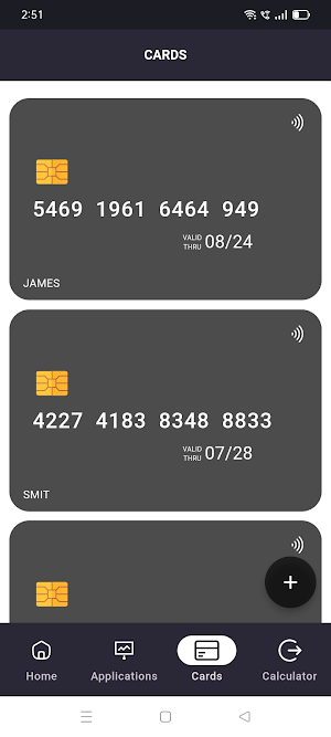 Credit Debit Card Quick Manage Screenshot 2