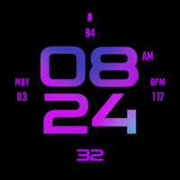 Stylish Purple Watch Face