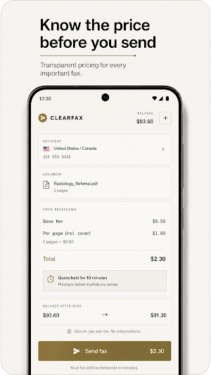 ClearFax Pro: Business Fax Screenshot 1