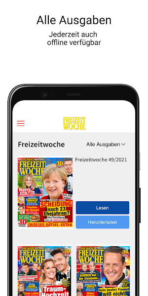 FREIZEITWOCHE ePaper —Promis, Rezepte & Gesundheit Screenshot 1