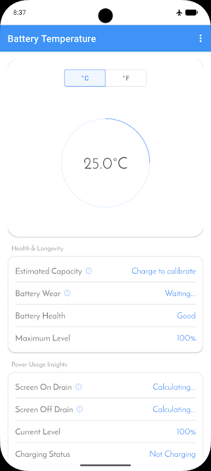 Battery Health & Temperature Screenshot 0