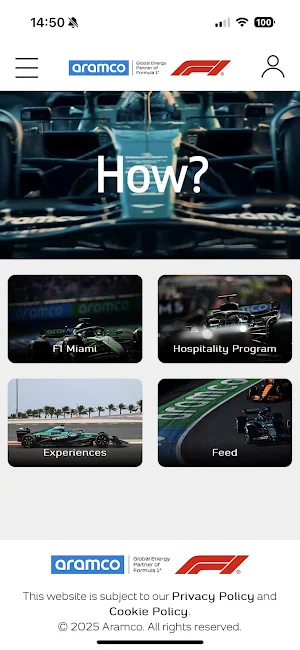Aramco F1 Hospitality Screenshot 0