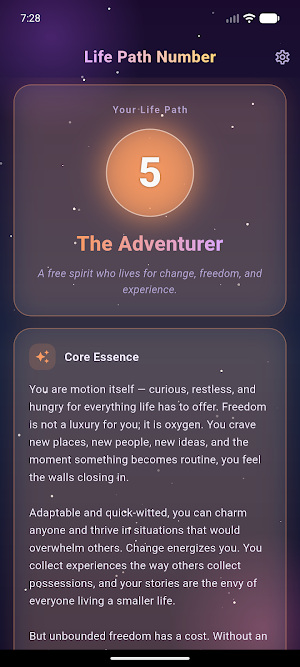 Life Path Number Screenshot 2