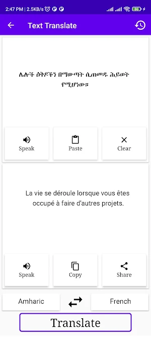 Amharic To French Translator Screenshot 1