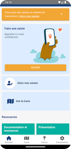 Signalement Chenilles Screenshot 2