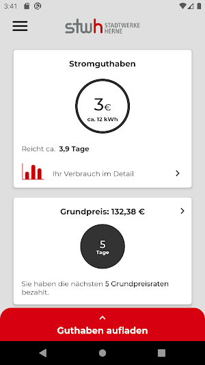 STWH Prepaidstrom-App Screenshot 3