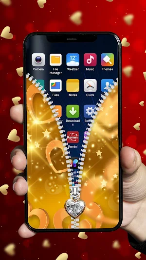 Heart Zipper Lock Screen Screenshot 3