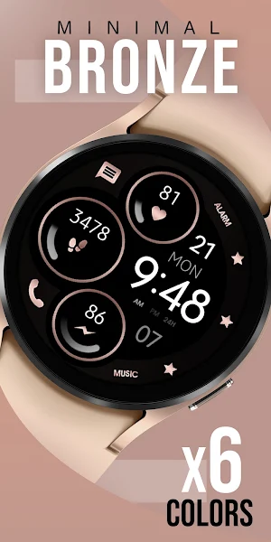 Minimal Bronze Watch Face Screenshot 0