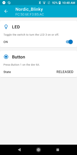 nRF Blinky Screenshot 1