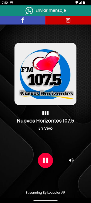 Nuevos Horizontes 107.5 Screenshot 0