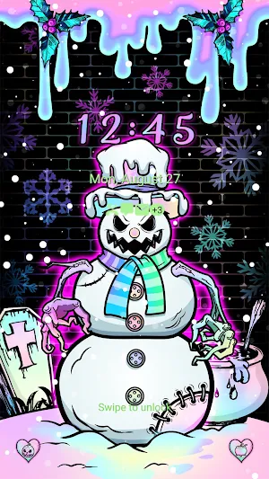 Pastel Scary Snowman-Wallpaper Screenshot 1