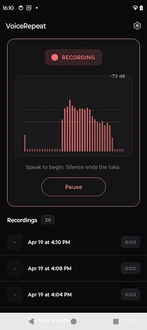 VoiceRepeat Screenshot 1
