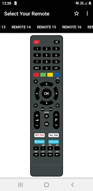 Aiwa TV Remote Screenshot 2