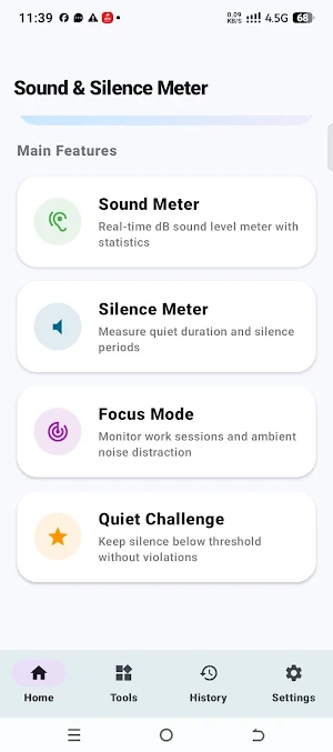 Sound & Silence Meter Screenshot 3