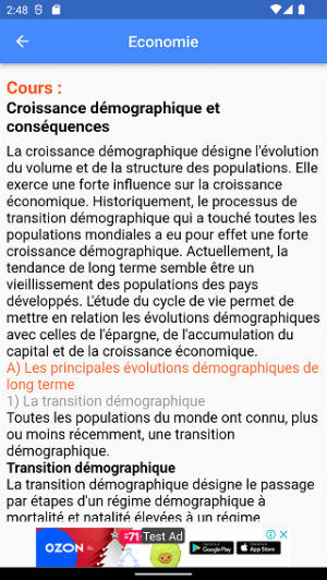 Economie : Cours Screenshot 1