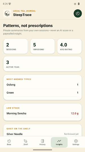 SteepTrace Tea Journal Screenshot 3