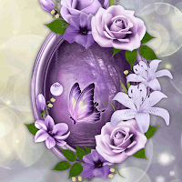 VintageViolet Flower-Wallpaper