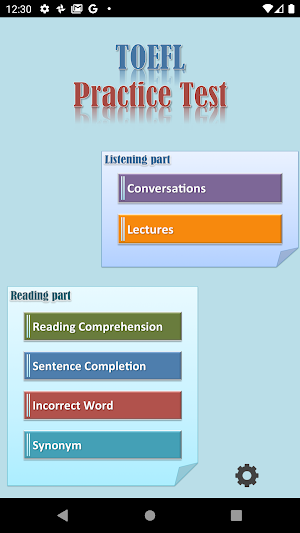 TOEFL Practice Test Screenshot 0