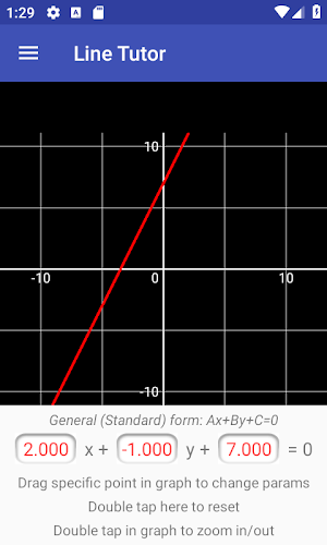 Line Tutor - Analytic Geometry Screenshot 1