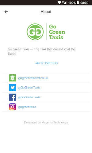 Go Green Taxis Screenshot 2