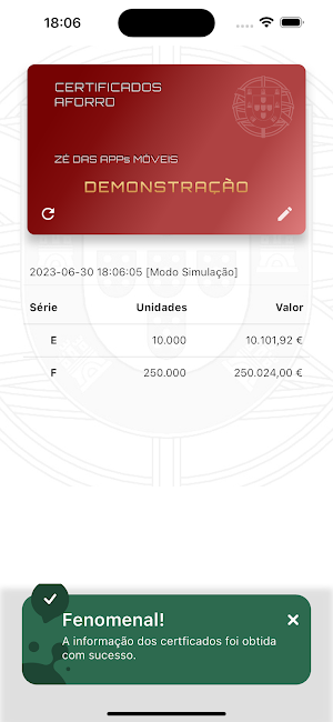 Meus Certificados Aforro Screenshot 0