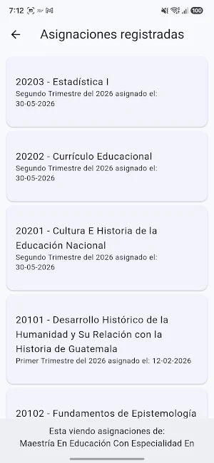 Postgrados CUNOC Screenshot 2