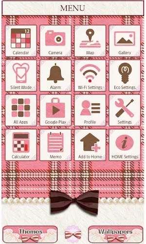 Pink Plaid Wallpaper Theme Screenshot 1
