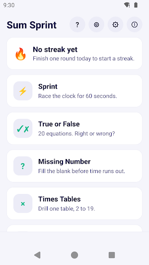 Sum Sprint: Mental Math Games Screenshot 0