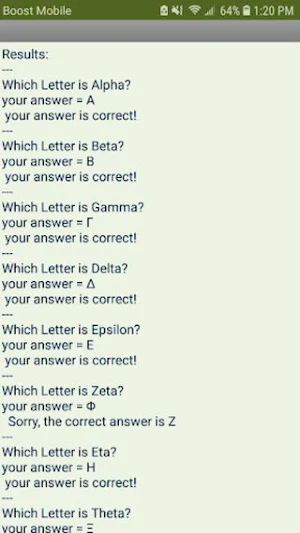 Greek Alphabet Screenshot 2