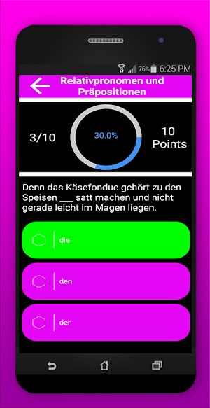 Deutsch Grammatiktraining B2 Screenshot 1