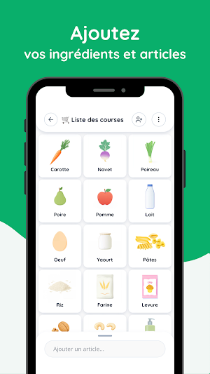 Liste de courses partagée Screenshot 1
