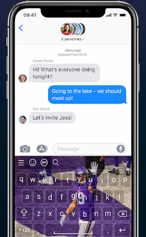 Adam Thielen Keyboard Vikings Theme  NFL For Fans Screenshot 1