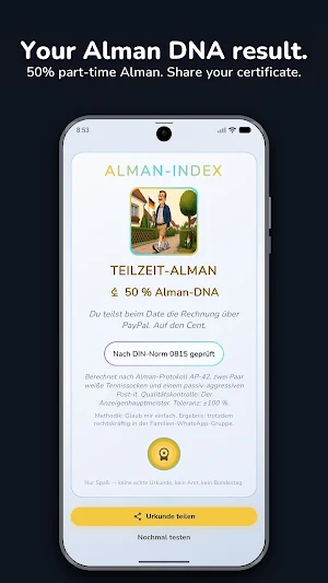 Alman Index: Alman Test Screenshot 2