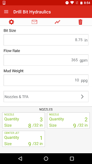 Drill Bit Nozzle Calculator Screenshot 0