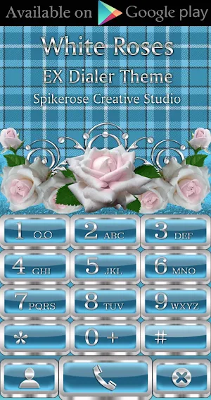 White Roses Go Keyboard theme Screenshot 2