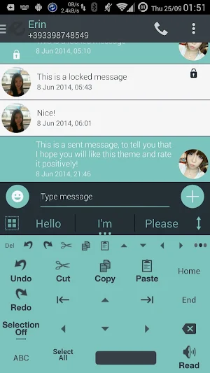 AI Keyboard Theme Droid Inv Screenshot 3