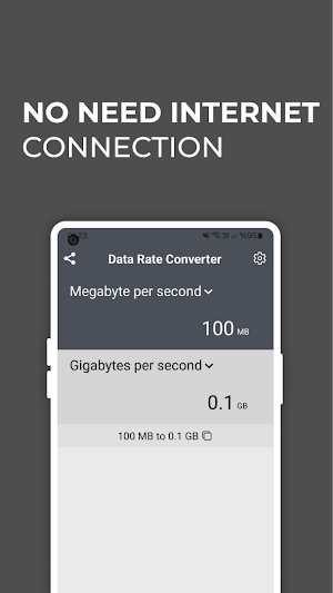 Mbps to MB/s Data Rate Convert Screenshot 1