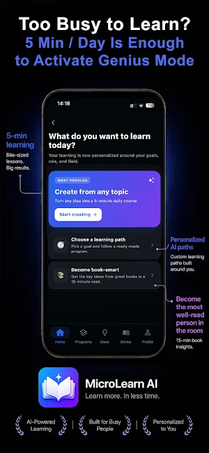 MicroLearning App Screenshot 0