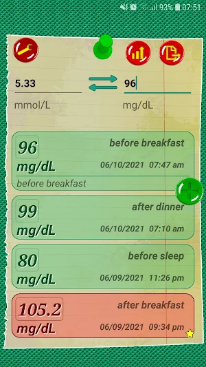 Blood Sugar Diabetes Tracker Screenshot 1