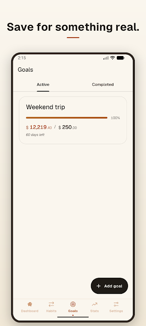 Sparely: Savings Tracker Screenshot 2