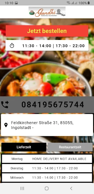 Gandhi Indisches Restaurant Screenshot 1
