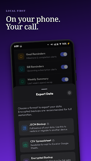 Vento Expense & Budget Tracker Screenshot 1