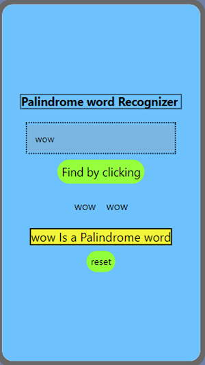 Palindrome Recognizer-Kushagra Screenshot 1