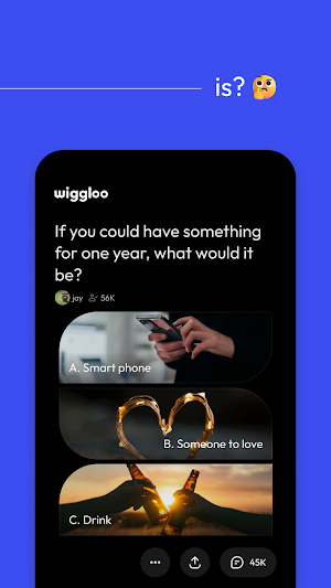 Wiggloo - vote,poll,play,fun Screenshot 2