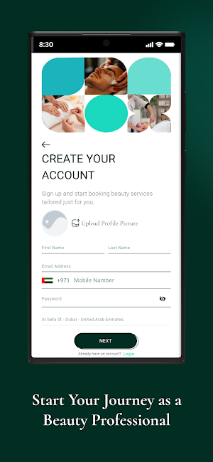 Emerald Beauty Employee App Screenshot 1