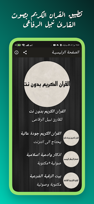 القران نبيل الرفاعى بدون نت Screenshot 1