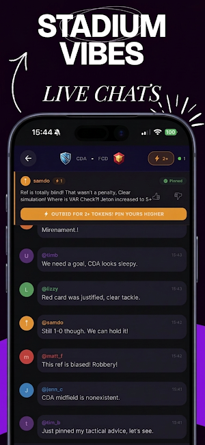 Football Follow - Match Chat Screenshot 1