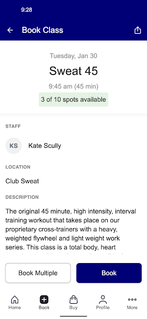 Club Sweat Screenshot 2