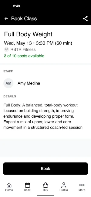 Restore Fitness SB Screenshot 2