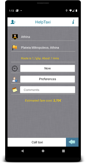 HelpTaxi Screenshot 2